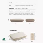 Memory Foam Comfort Square Pillow2